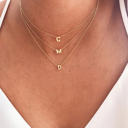 Fashion 26 Initial Letter Necklace Women's Clothing Pendant - Netlo