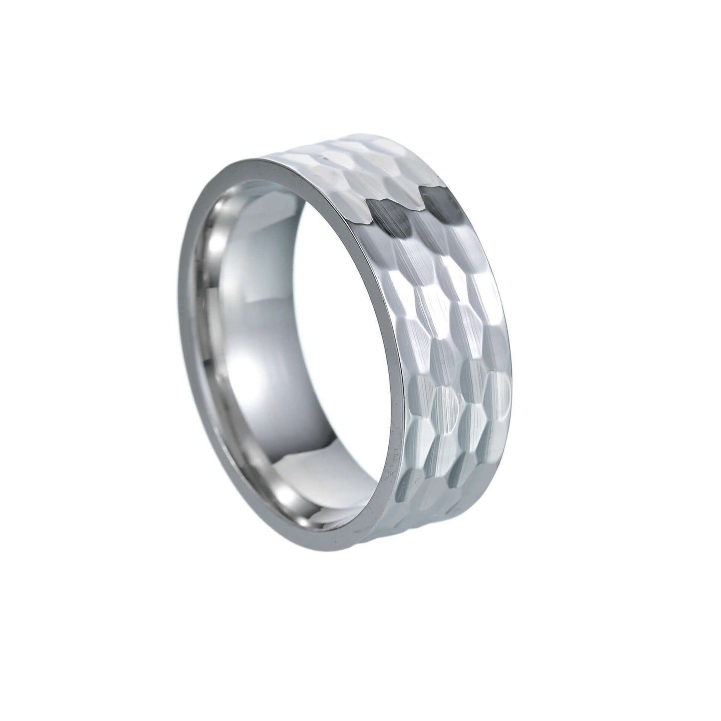 8MM Wide Vacuum Plated Titanium Steel Ring For Men - Netlo