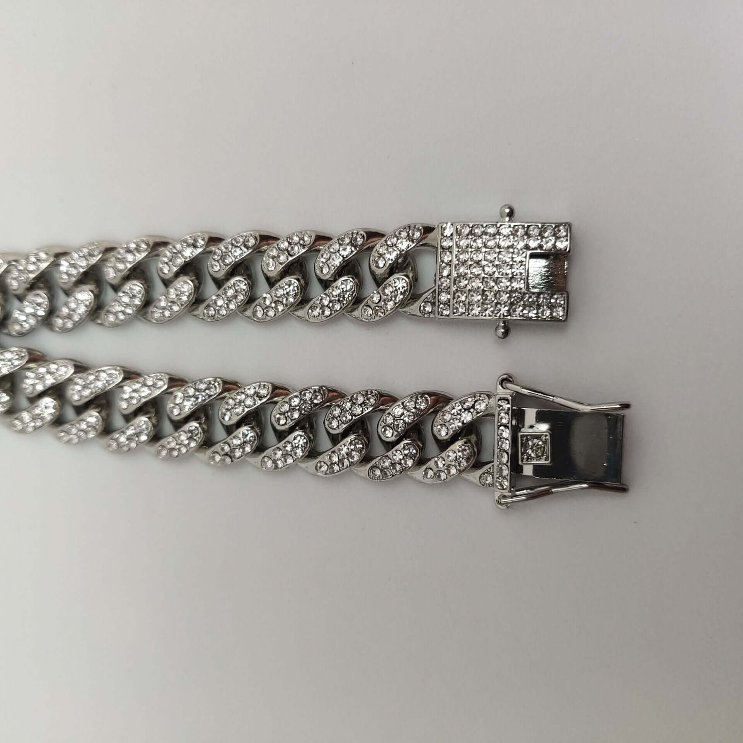 Cuban Chain 12mm Full Diamond Bracelet - Netlo