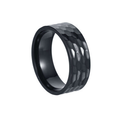 8MM Wide Vacuum Plated Titanium Steel Ring For Men - Netlo