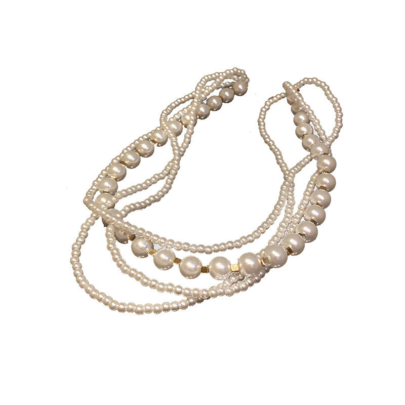 Fashion Design Multi-layer Pearl Necklace - Netlo