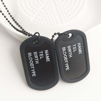 Necklace Stainless Steel Dog Tag Titanium Steel - Netlo