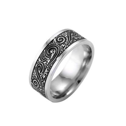 Titanium Steel Retro Men Ring - Netlo