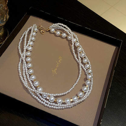 Fashion Design Multi-layer Pearl Necklace - Netlo